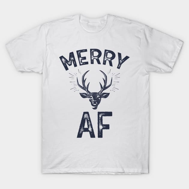 Merry AF T-Shirt by MZeeDesigns